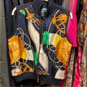 Lauren Ralph Lauren Black and Gold Vest